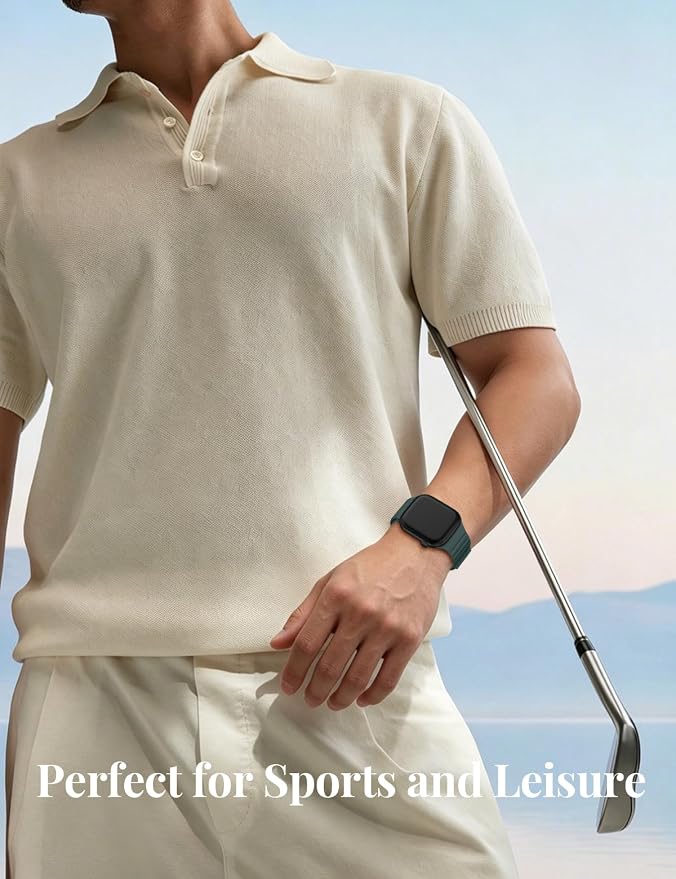 Patented Magnetic Silicone Sport Band for Apple Watch Bands for Women Men | Soft Silicone Solo Loop 40mm 38mm 41mm 44mm 45mm 42mm 49mm, Sport Strap for iWatch Series 11 10 9 8 7 6 5 4 3 2 1 SE Ultra
