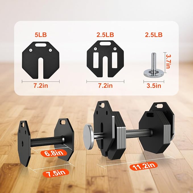 Adjustable Dumbbell Sets, Each 50/80/90/120LB Pairs Durable Steel Build, Free Weights Dumbbells Set of 2 with Anti-slip Handle, For Full Body Home Gym Workout Home Strength Training Equipment 50/80/90/120LBSX2