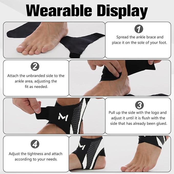 2 Pack Ankle Brace Compression Support Stabilizer for Men Women, Adjustable Lace up Ankles Sock,Basketball Ankle with Straps for Breathable Support for Sports Training and Daily Activity