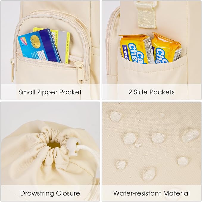 sportsnew 40oz Insulated Crossbody Water Bottle Bag Gym Hiking Phone Pocket | Water-resistant Lining, Padded Strap, Top Handle, Drawstring, Phone Pocket, Elastic Slots, Built-In Key Clip for Gym Walking