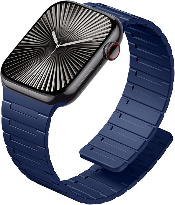 SNBLK Magnetic Watchband Compatible with Apple Watch for Men 44mm 45mm 46mm 49mm 42mm 41mm 40mm 38mm Women, Silicone Sport Strong Magnet Strap for iWatch Series 11 Ultra 3 Ultra 2 Se 10 9 8 7 6 5 4 1