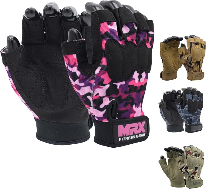 MRX Workout Gloves for Men and Women – Breathable, Snug-Fit Exercise Gloves for Weight Lifting, Cycling, Gym Training & Outdoor Activities