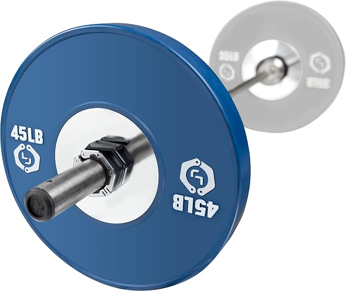 Lock-Jaw Flex Barbell Collars Olympic Barbell Clamps w/Magnet 2 Pcs – Heavy Duty Bar Clamps for 2” & 50mm Olympic Bars – Secure Weight Bar Clamps for Strength Training & Home Gym Accessories