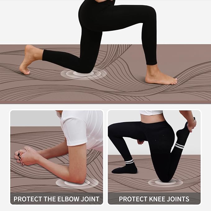 PAIDU Large Yoga Mat 72"x36"x10mm Non-Slip Exercise Mat for Home Gym Studio | Extra wide & thick non-slip yoga mat, works on all floors, ideal for stretching, yoga studio, gym and home workouts