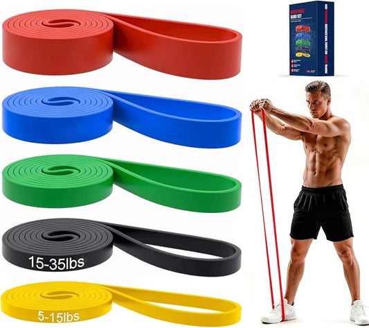 Pull Up Bands, Resistance Bands Set, Exercise Workout Bands for Men & Women, Ideal for Body Stretching, Physical Therapy and Muscle Training