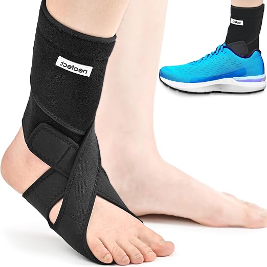 Drop Foot Brace - Adjustable AFO Ankle Brace for Walking & Stroke Recovery, Breathable Material for Ankle and Foot Support, Comfortable Design (Large/Right)