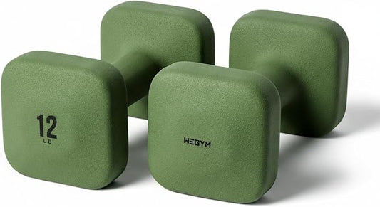 WeGym Square Dumbbells for Home Gym, Hand Weights for Strength Training