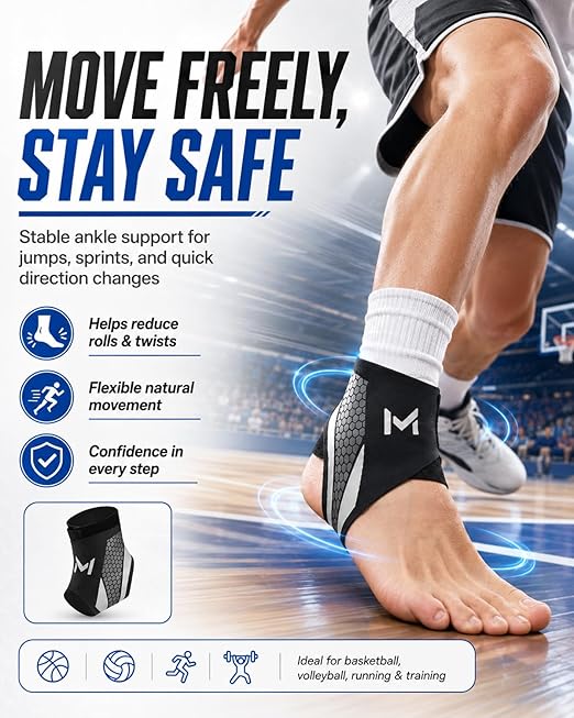 2-Pack Ankle Brace Pro Lace up Anklepro Support Women Men Bidirectional Motion Softball Ankles Sports Sock with Straps Lightweight Basketball Elastic Ankle Stabilizer for Sprained Injured Foot (Purple)