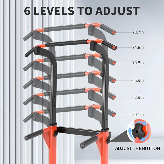 Z ZHICHI Pull-Up Dip Station Pull-Up Chin-Up Weight Capacity 350LBS