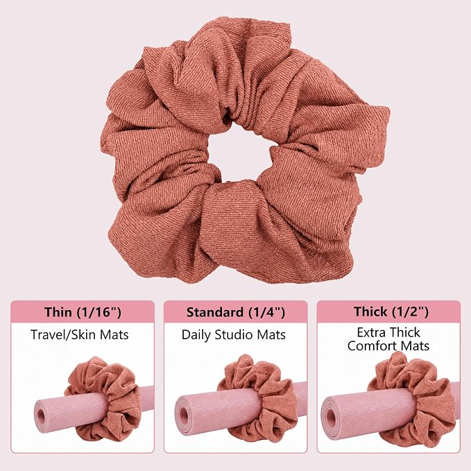Yoga Mat Scrunchie Yoga Mat Strap Carrier Pilates Mat Holder | Holds Your Yoga Mat in Style, Adjustable & Stretchy Yoga Mat Band, Fits Most Standard Yoga Mats (mat not included),Yoga Gifts