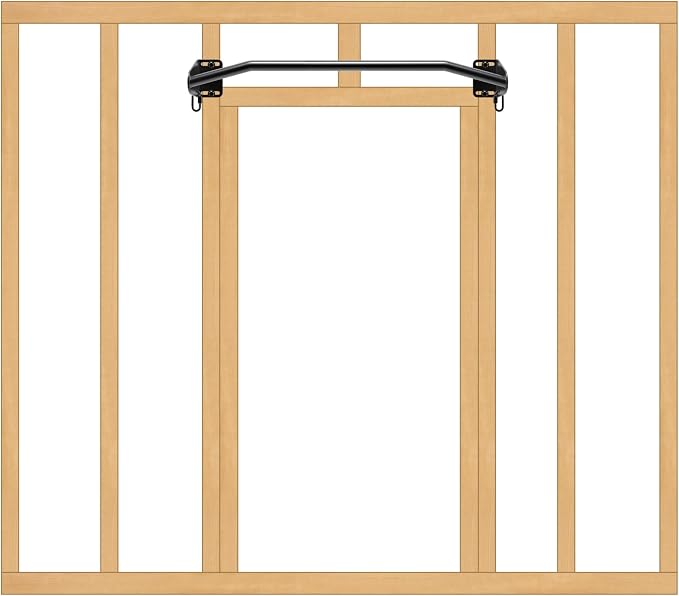 Kipika Heavy Duty Wall Mounted Doorway Pull Up Bar, Multifunctional Chin Up Bar, Portable Fitness Door Bar, Body Workout Home Gym System