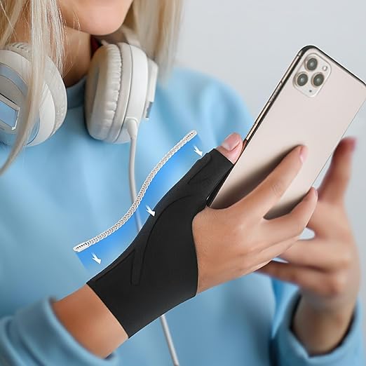 Thumb Wrist Brace Compression Stabilizer Thumb Support Spica Splint for Carpal Tunnel, Arthritis, Tendonitis and TFCC Pain Relief - Women & Men - Fits Left or Right Hand - Breathable, Soft Large