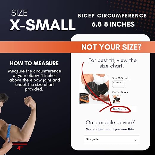 PhysFlex Elbow Brace 2 Pack for Tennis & Golfer's Elbow Pain Relief - Elbow Compression Sleeve for Weightlifting, Workout, Fitness, Arthritis, Bursitis - Tendonitis Elbow Brace for Men & Women