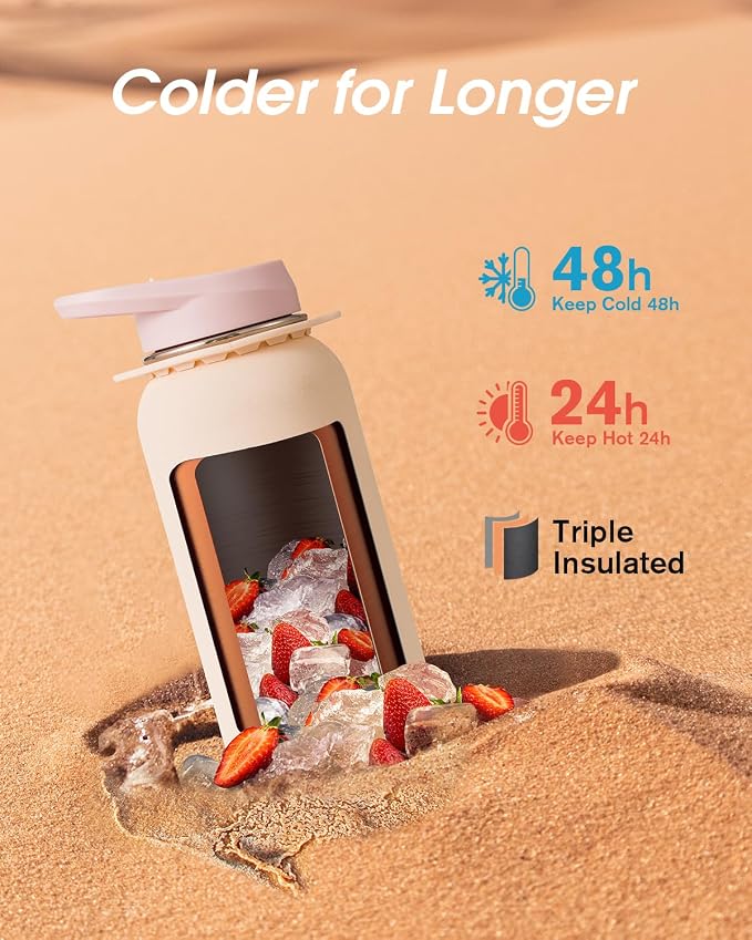 Coolflask 40 oz Water Bottle Insulated Stainless Steel with Strap | Metal Water Flask with Straw & Spout Lids, Triple-Wall, Cold 48+h, Dishwasher Safe, Leakproof, BPA-Free, for Gym & Hiking