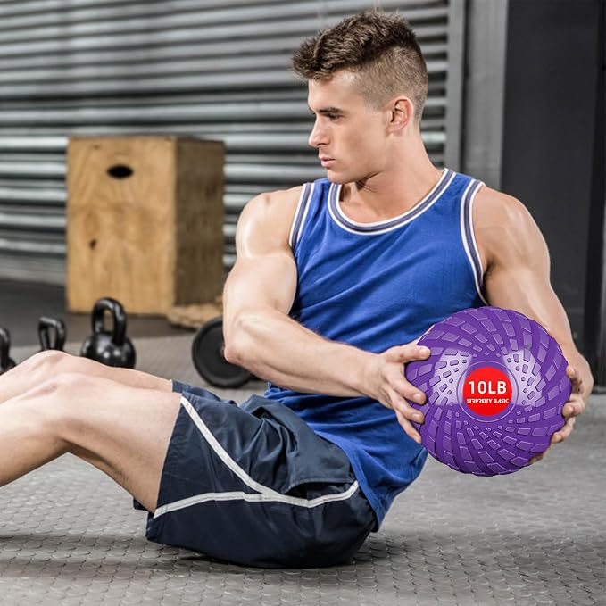 Medicine Ball 8, 10 lbs Slam Ball Weighted Balls for Exercise Strength and Crossfit Workout