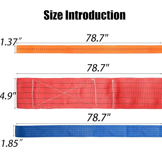TOPZEA Drum Handling Sling for 55 Gallon Drum, Barrel Lifting Web Sling Tilt-Free Heavy Duty Lift Straps with 2 Adjustable Ratchet Strap, WLL 6600 LB, Fits for Farm Barn Crane Forklift Truck, 78.7" L
