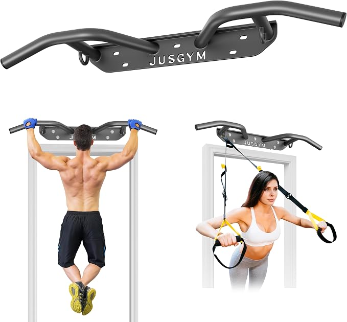 Wall Mounted Pull Up Bar with 600LBS Weight Capacity | Joist Mounted, Beam Mounted, Multifunctional Fitness Bar, Heavy Duty Chin Up Bar, Easy to Install