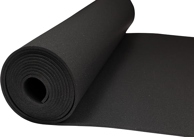 Genaflex Rubber Gym Floor Mat, Heavy Duty Commercial Protective Gym Flooring Roll - 8mm Thick (10% Blue, 4' X 4')