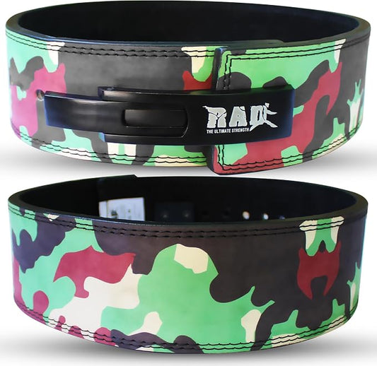 RAD Lever Weight Lifting Gym Belt for Men & Women Size 63 TO107 CM,Thick 10MM & Width 4 Inch Lever Powerlifting Belts for Women Dead Lift Workout Belt Leather Weight Lifting Lever Gym Squat Belt