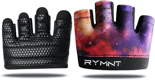 Minimal Workout Gloves for Women Men, Micro Fingerless Gym Gloves Grip Pads | Work Out Gloves for Kettlebells, Weight Lifting, Exercise, Pull Up, ,Cross Training, Silicone Grip Lifting Half Finger Gloves