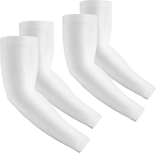 2 Pairs UV Protection Cooling Arm Sleeves Compression Sun Sleeves for Men Women Youth, Tattoo Cover Up, UPF 50