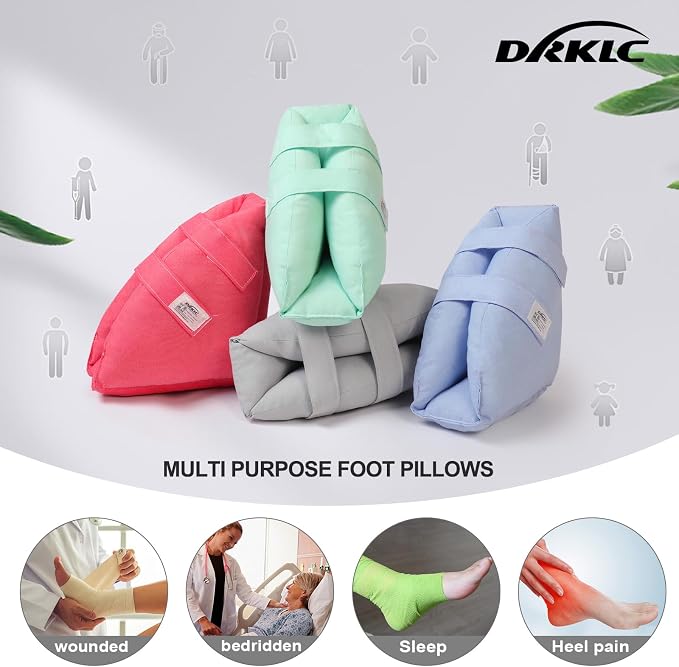Heel Protector Cushion for Pressure Sores,Adjustable Foot Support Boot Surgery Recovery Supplies for Elderly Bedridden Pressure Ulcer Cushion Ankle Pillow for Bed, Wheelchairs