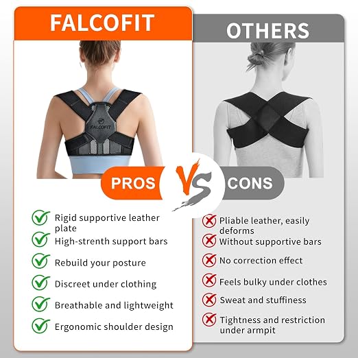 Posture Corrector for Women Back Straightener Hunchback Correction | Invisible, Breathable, Lightweight, Strong Support, Upper Back Brace for Neck, Shoulder, Back Pain Relief (L/XL)