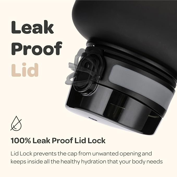 Hydracy Motivational Water Bottle with Time Marker & Fruit Infuser 64 oz | BPA-Free Tritan, Leakproof Flip-Top Lid,No-Sweat Sleeve,Carry Strap,Daily Intake Tracking for Gym,Sports,Outdoors
