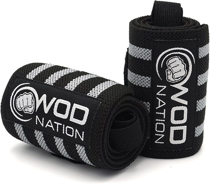 WOD Nation Wrist Wraps for Weightlifting & Strength Training – Professional Gym Straps w/Thumb Loop for Men & Women