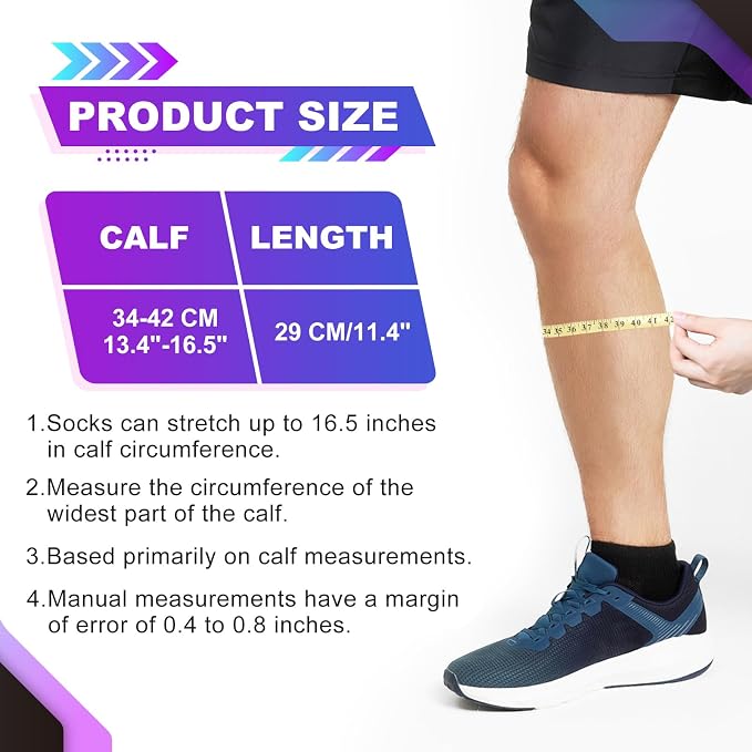 Junely 3 Pairs Calf Compression Sleeve for Men and Women | Running Athletic Nurses Work Support Travel Flight Sports