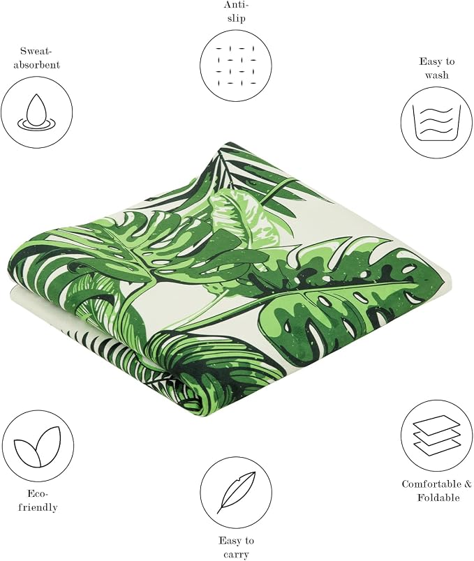 Foldable Yoga Mat, 1.5mm Thick Exercise Yoga Mat With Carry Bag | Non-slip Suede Lightweight Fitness Travel Yoga Mat for Hot Yoga, Exercise, Pilates, Home & Gym Use