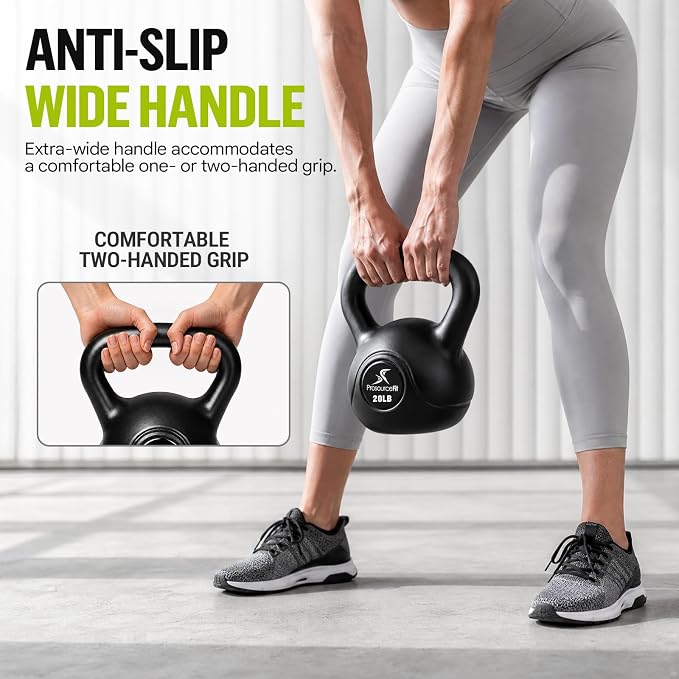 ProsourceFit Vinyl Plastic Kettlebell from 10, 15, 20, 25, 30 and 35 lbs