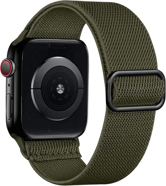 Lerobo Braided Band Compatible with Apple Watch Series 11 10 9 8 7 46mm 45mm 41mm Ultra SE 3 2 1 49mm Series 6 5 4 3 44mm 40mm 38mm 42mm Men iWatch Bands Women Stretchy Nylon Solo Loop Sport Strap