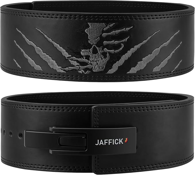 Jaffick Lever Lifting Belt – Power 10mm Extreme Heavy Duty Genuine Leather Lower Back Support for Squats, Bench Press, Deadlifts Bodybuilding Weightlifting Powerlifting for Men & Women