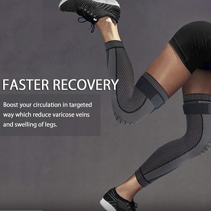 SKDK Full Leg Sleeves Long Compression Leg Sleeve Knee Sleeves Protect Leg, for Man Women Basketball, Arthritis Cycling Sport