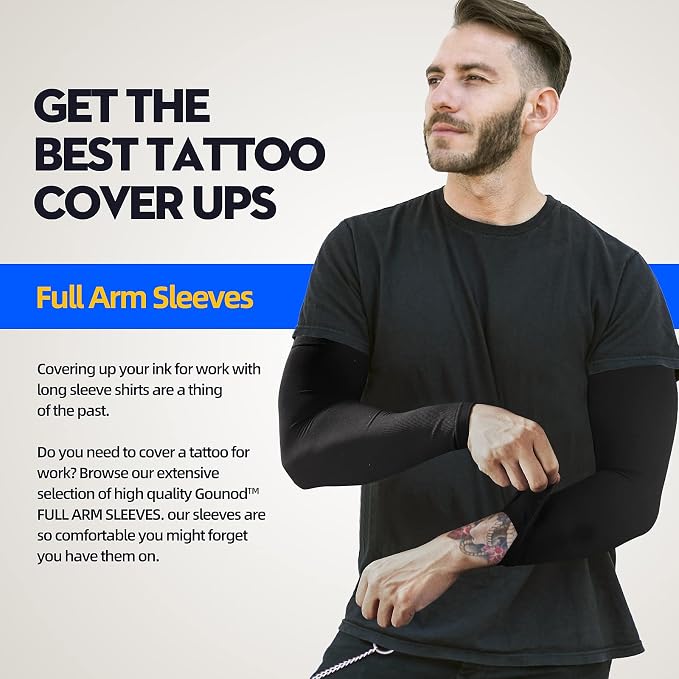 GOUNOD Arm Sleeves for Men Women,Compression Sleeves to Cover Arms for Men Working,Sun Sleeves for Men UV Protection