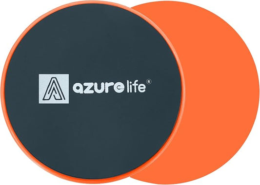A AZURELIFE Exercise Core Sliders, Dual Sided Exercise Gliding Discs Use on Carpet or Hardwood Floors, Light and Portable, Perfect for Abdominal&Core Workouts