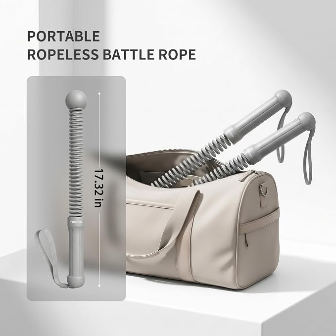 PROIRON Cordless Battle Rope Weighted Ropeless Battle Ropes for Home Gym Workout Exercise Rope for HIT Training Rope for Men & Women Black
