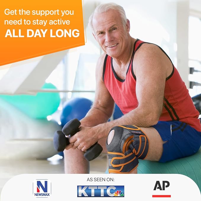 DR. BRACE ELITE Knee Brace with Side Stabilizers & Patella Gel Pads for Maximum Knee Pain Support and fast recovery for men and women-Please Check How To Size Video (Mars, Medium)
