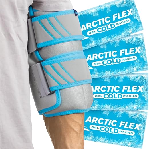 Vive Elbow Ice Pack Wrap - Ultra Cold Gel Ice Pack for Injuries Reusable | Elbow Support Compression for Cold/Hot Therapy - Adjustable for Men/Women, Sports Recovery, Arthritis, Tendonitis Pain Relief