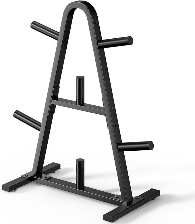 Weight Plate Rack 400LBs, Weight Tree Holder for Home Gym, Barbell & Bumper