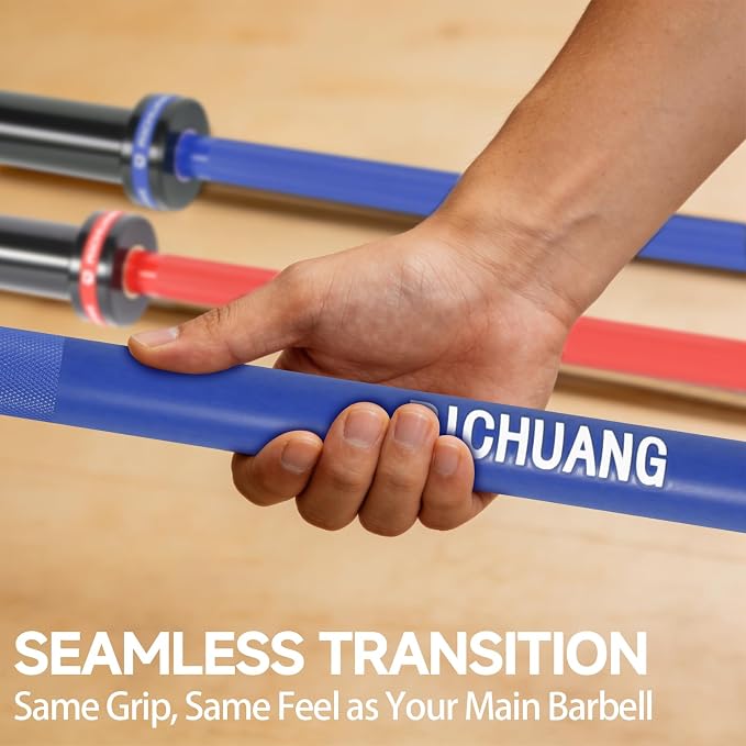 Ceramic Olympic Barbell 4/5/6FT – Short 2" Bar for Home Gym | Alloy/A3/45 steel. 400-500LB. 28mm knurled grip. Brass bushings. Squat, bench, deadlift, hip thrust. Fits standard plates.