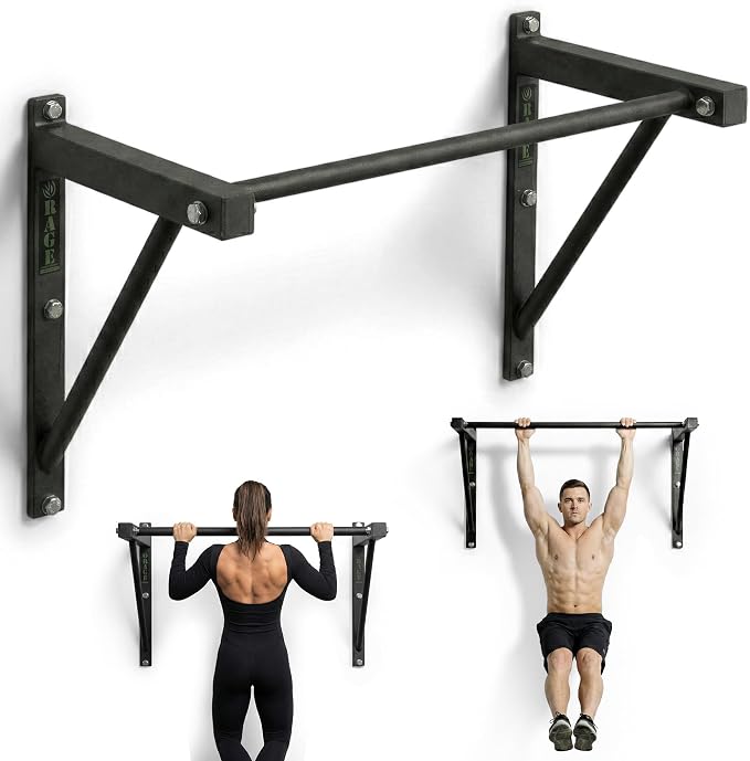 Wall Mounted Pull Up Bar, Heavy-Duty Steel, 500lbs Weight Capacity