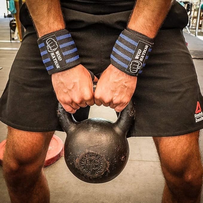 WOD Nation Wrist Wraps for Weightlifting & Strength Training – Professional Gym Straps w/Thumb Loop for Men & Women