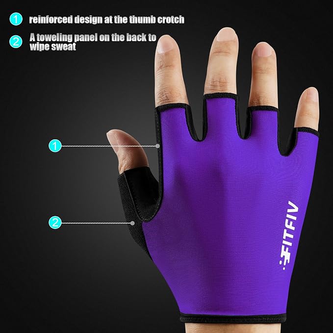 Cycling Gloves for Men Women, Half-Finger for Bike, Gym, Weight Lifting, Workout, Riding, Outdoor Sports