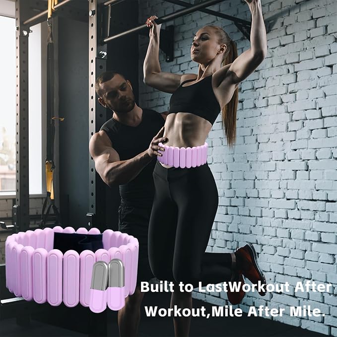 BBK Up to LBS Adjustable Weighted Belt For Women and Men, Weighted Walking Exercise Belt for Gym, Strength Training, Wrist & Ankle
