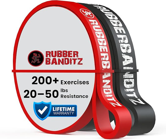 Rubberbanditz Combo Pull Up Assist Bands | Heavy Duty Resistance Exercise Bands for Powerlifting, Mobility, and Stretching | Resistance Bands for Working Out