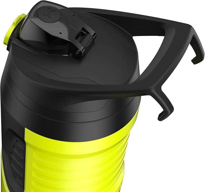 Under Armour 32 oz Insulated Water Bottles - Sports Water Jug with Fence Hook, Leak Resistant for Baseball, Football & More, 32 oz Insulated, Hi Vis Yellow/Black