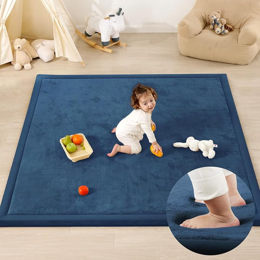 1.3" Thick Baby Play Mat for Floor,50x50 Padded Playpen Mat, Non-Slip | Ultra Soft Playmat for Baby,Tummy Time Foam Mats,Cushioned for Infant, Kids and Toddler Crawling,Easy Care