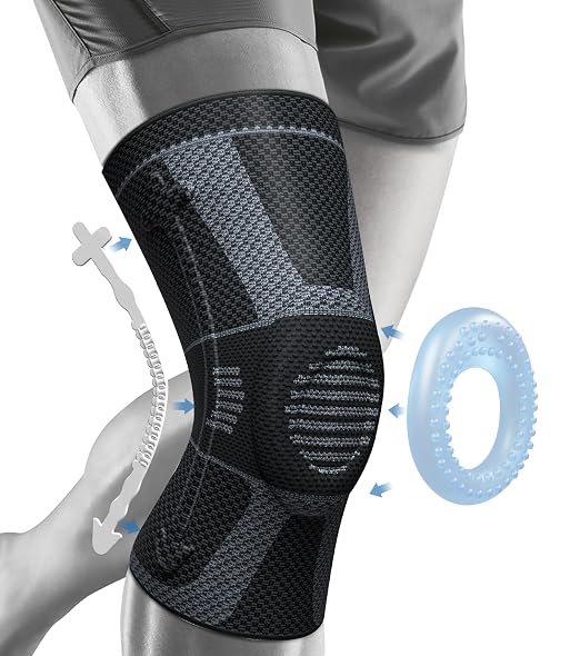 NEENCA Professional Knee Brace, Medical Knee Support for Women & Men Relief | Upgraded Version, Patented Patella Gel Pad & Side Stabilizers, For Knee Pain, Swelling, ACL,PCL, Circulation, Sports, Workout
